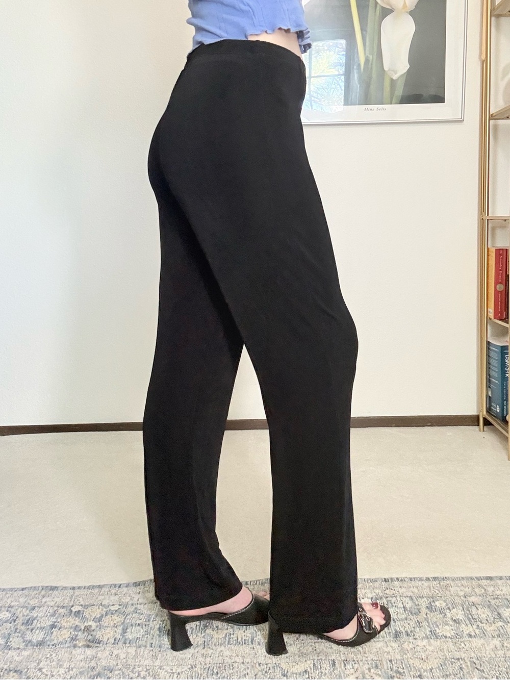 Vintage Chico’s Slinky Straight Leg Relaxed Flowy Pants 90s does 70s Retro
